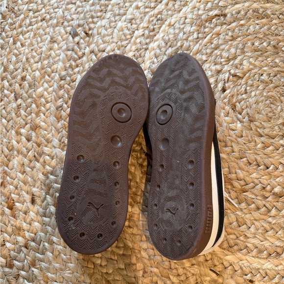 Puma White, Black & Beige Club II Era Retro Court Sneakers - Picture 4 of 5